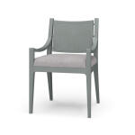 Milano Dining Chair W/ Upholstered Seat & Rattan Back