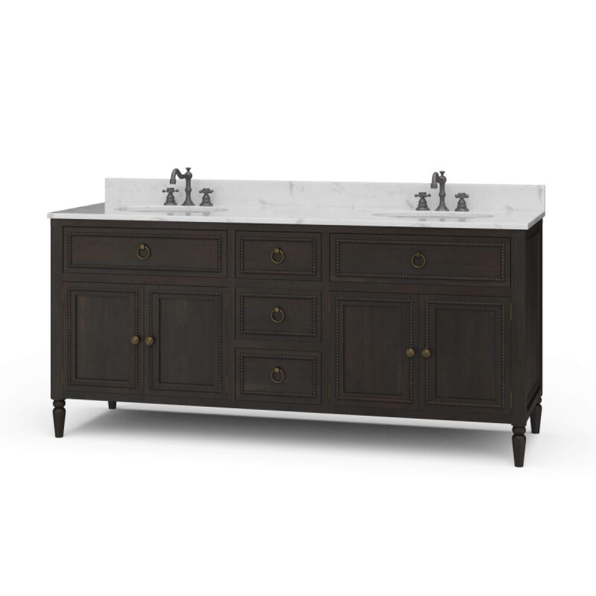 ff8a4c0f0082a72619d1c4dd840fb3fa Cholet Double Vanity W/ Sink & Marble Top - Image 1