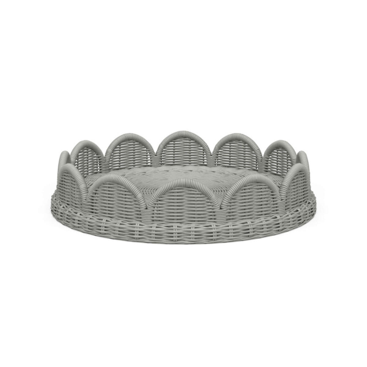ffa98873e68f417b0b8652cac20fb822 Scalloped Round Rattan Tray - Image 1