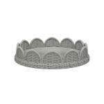 Scalloped Round Rattan Tray Accessories Accessories 14
