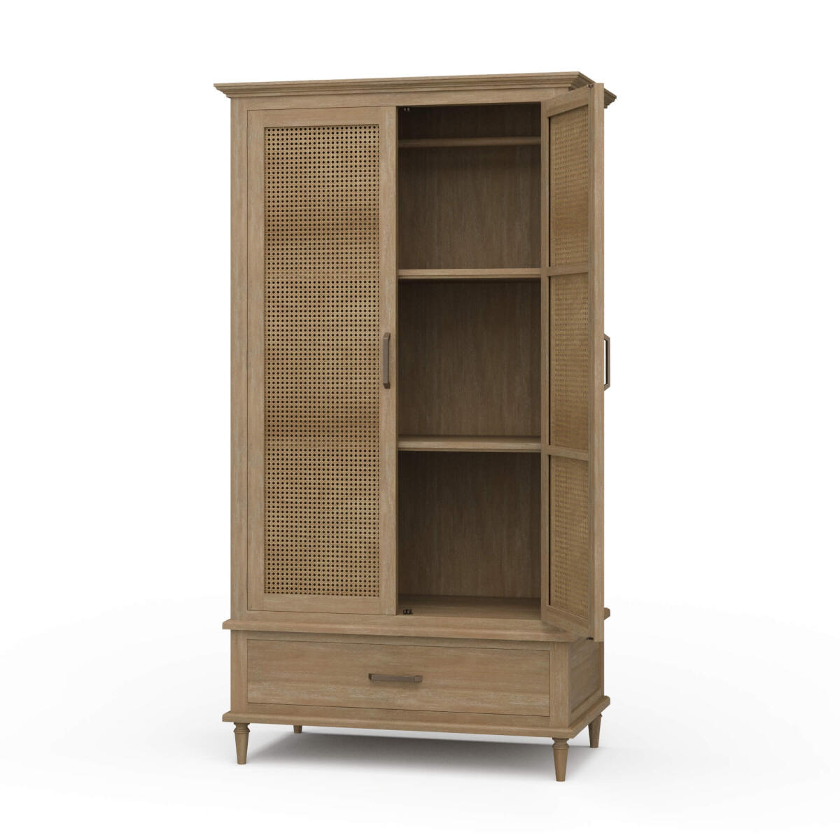 0a89baf68ad4b77e47d72fc3f58a7a51 Jamison Wardrobe W/ Rattan Door - Image 1