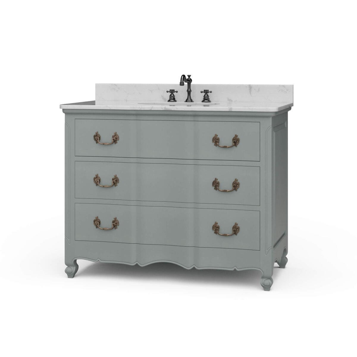 0da45e095f5df2d20346f0096a9921cb Provence Single Vanity W/ Sink & Marble Top - Image 1