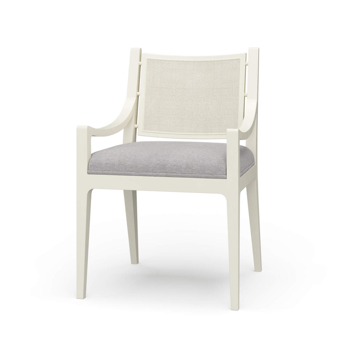 0e810d4f4e97ece223a5bdae7df8b140 Milano Dining Chair W/ Upholstered Seat & Rattan Back - Image 1