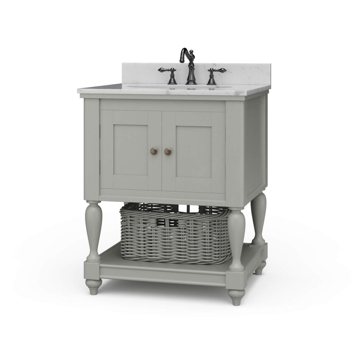 Jefferson Single Vanity W/ Sink & Marble Top Accent Furniture Accent Furniture 2 Jefferson Single Vanity W/ Sink & Marble Top Accent Furniture Accent Furniture 2