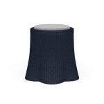 Newport Rattan Round Small Ottoman W/ Cushion