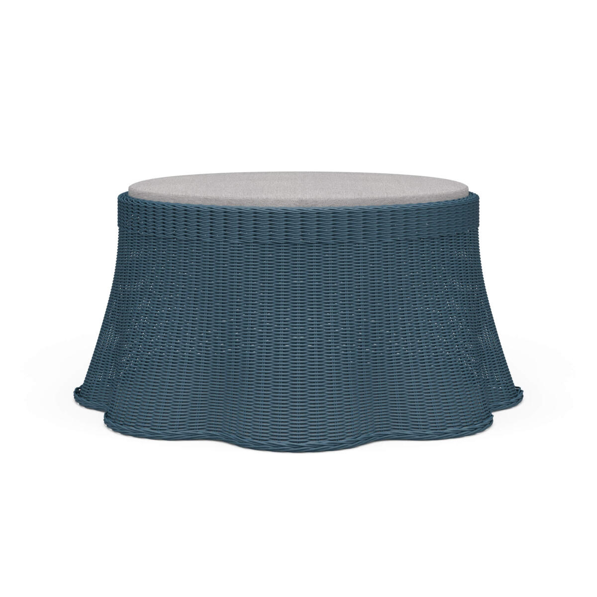 1df29bb99c91870a254d74d623f75128 Newport Rattan Ottoman W/ Cushion - Image 1