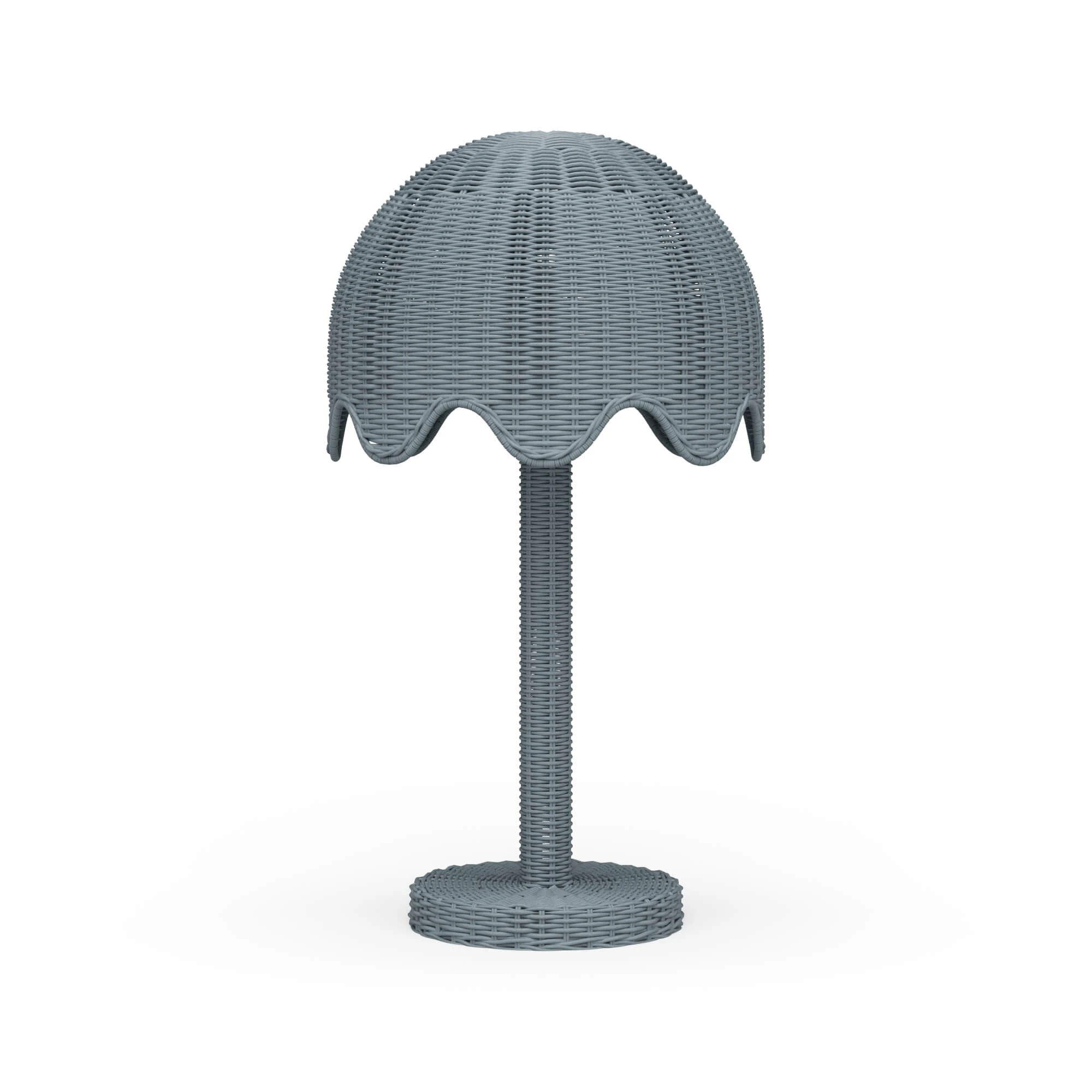 1fdaec55b22e1ddd269e57d6f0b69990 Scalloped Rattan Table Lamp - Image 1