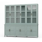 Madrone 12 Door Display Cabinet W/ Glass Shelves