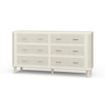 Lexington 6 Drawer Dresser W/ Rattan