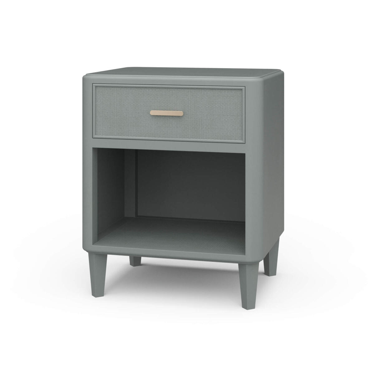 24dcdee797d10f88e87e0feba2a396ec Lexington 1 Drawer Bedside Table W/ Rattan - Image 1