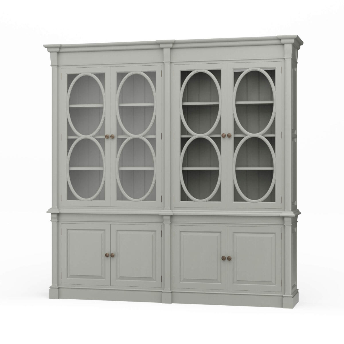 28685c9ddf64f59f19221f0a002650b1 Fiona 2 Piece Display Cabinet W/ Glass Shelves - Image 1