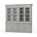Fiona 2 Piece Display Cabinet W/ Glass Shelves