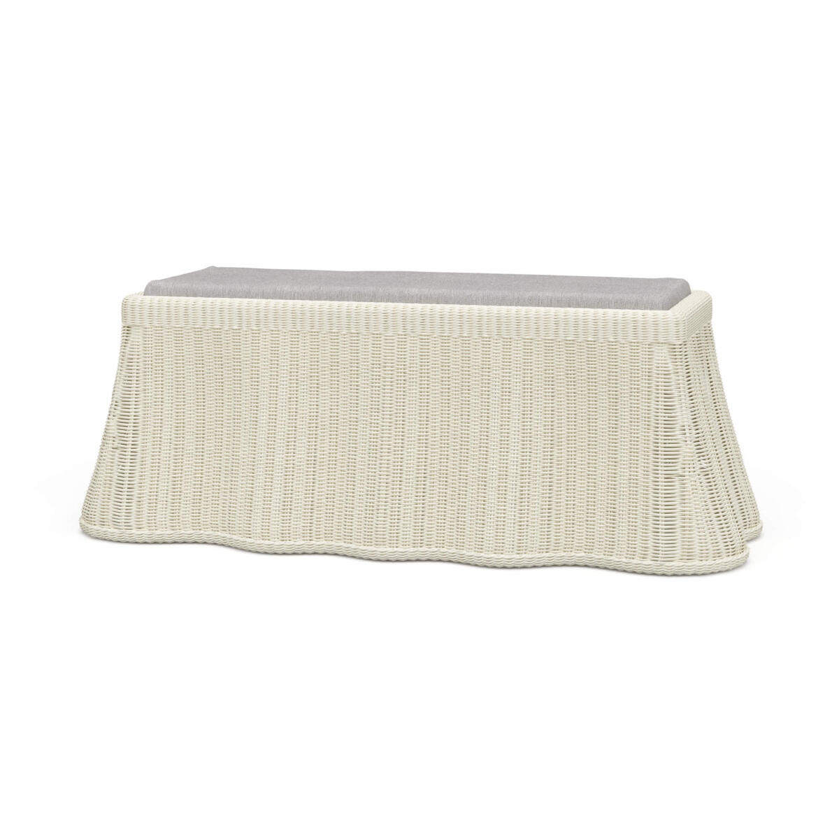 34367830efed139a93ea307c5f93be97 Newport Rattan Rectangular Ottoman W/ Cushion - Image 1