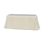 Newport Rattan Rectangular Ottoman W/ Cushion