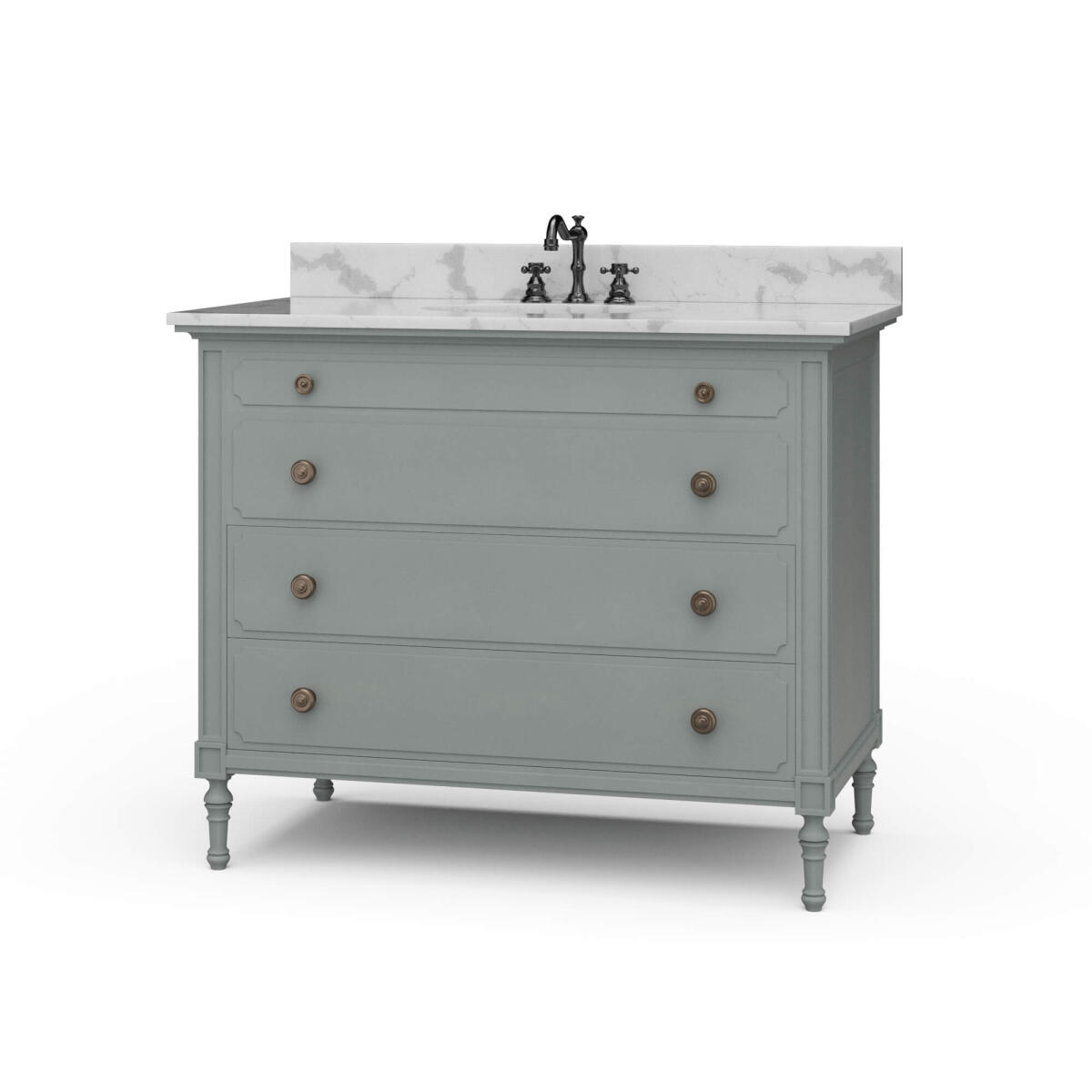 34905a2295aaacb359e09af0510decf4 Carrington Single Vanity W/ Sink & Marble Top - Image 1