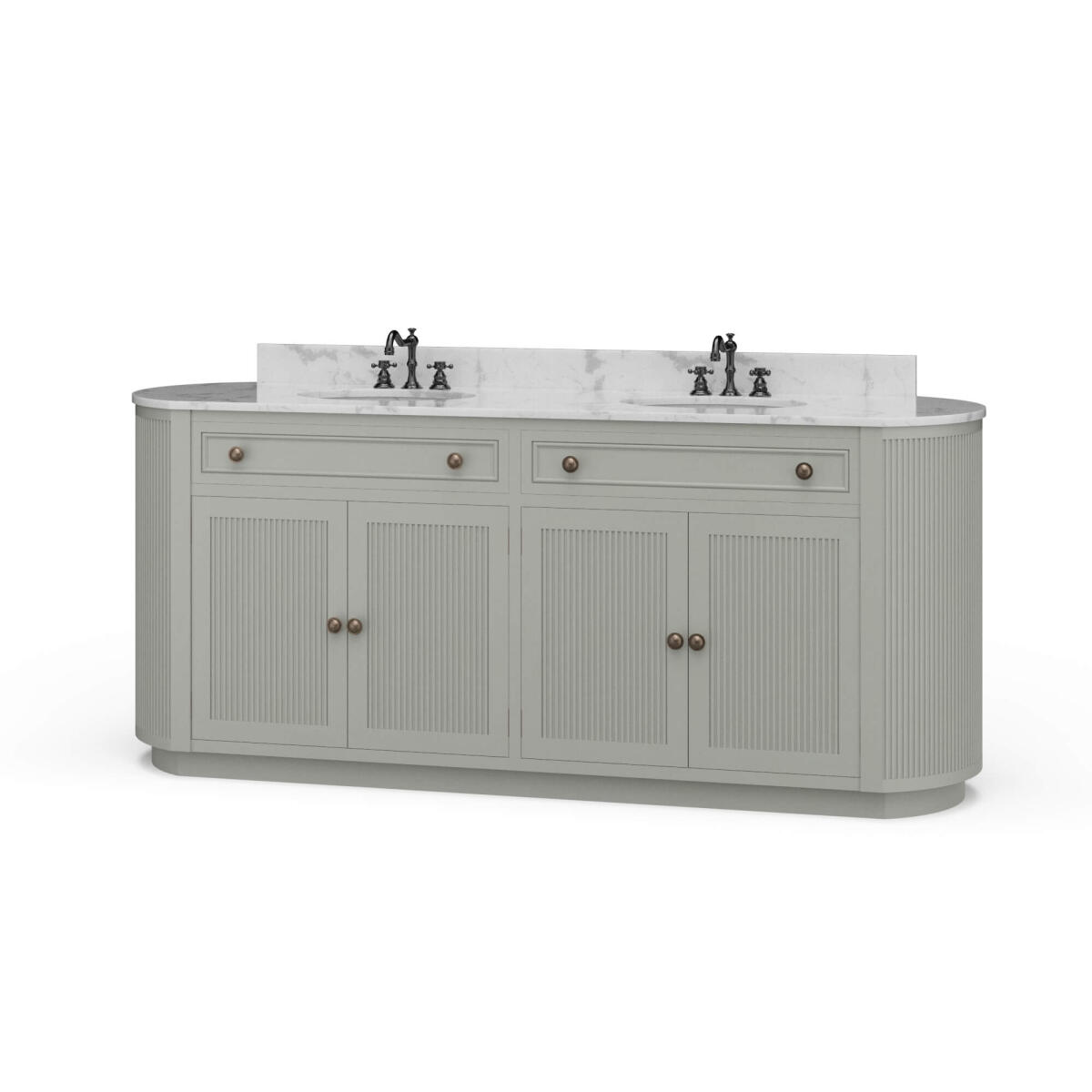 351c483c98d6a255fb57a64a0558ef3d Kraton Oval Double Vanity W/ Sink & Marble Top - Image 1