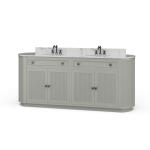 Kraton Oval Double Vanity W/ Sink & Marble Top