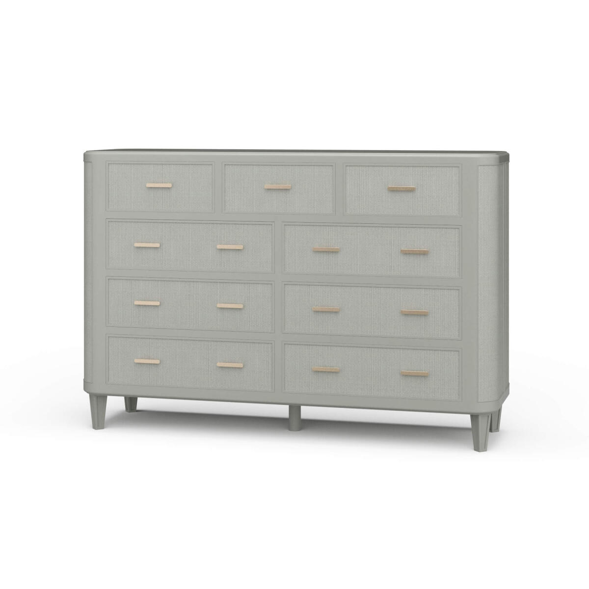 3630bd17d662bc118fa3d415a0196760 Lexington 9 Drawer Dresser W/ Rattan - Image 1