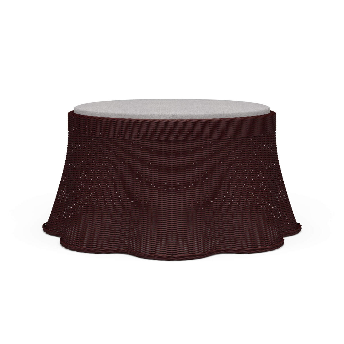 384ee36ad9d72471d9cd4f135cec9d27 Newport Rattan Ottoman W/ Cushion - Image 1
