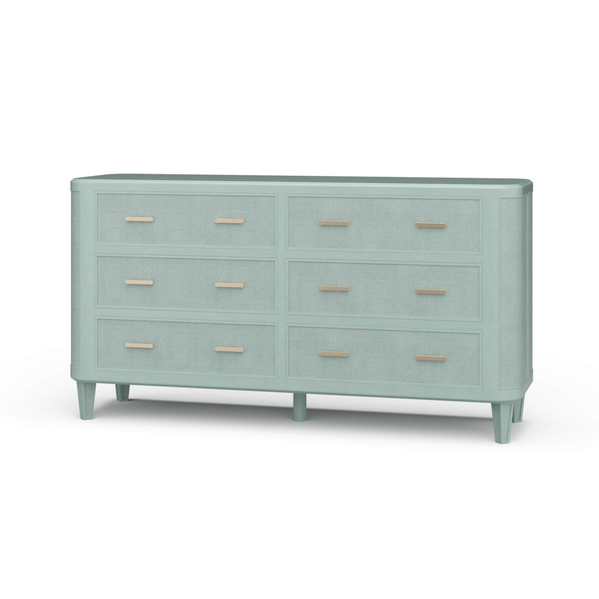 3afd7fe6feb56ecb3c557e44424648fd Lexington 6 Drawer Dresser W/ Rattan - Image 1