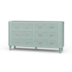 Lexington 6 Drawer Dresser W/ Rattan