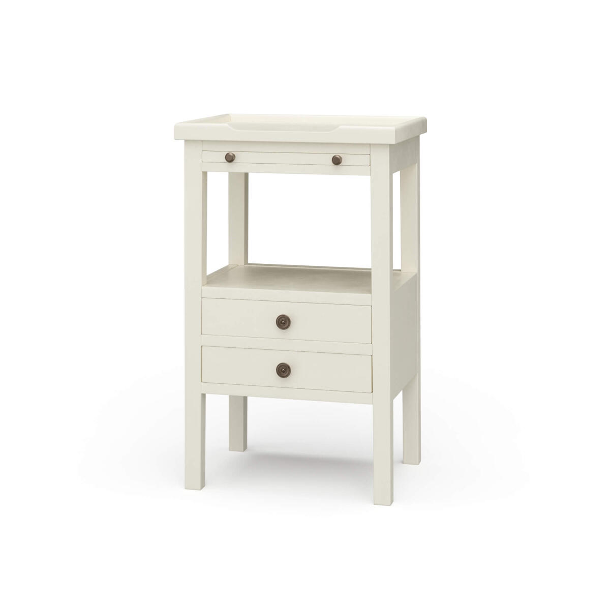 3bd11de860cc15798a13f705b8983759 Eton 2 Drawer Side Table W/ Pull Out Shelf - Image 1