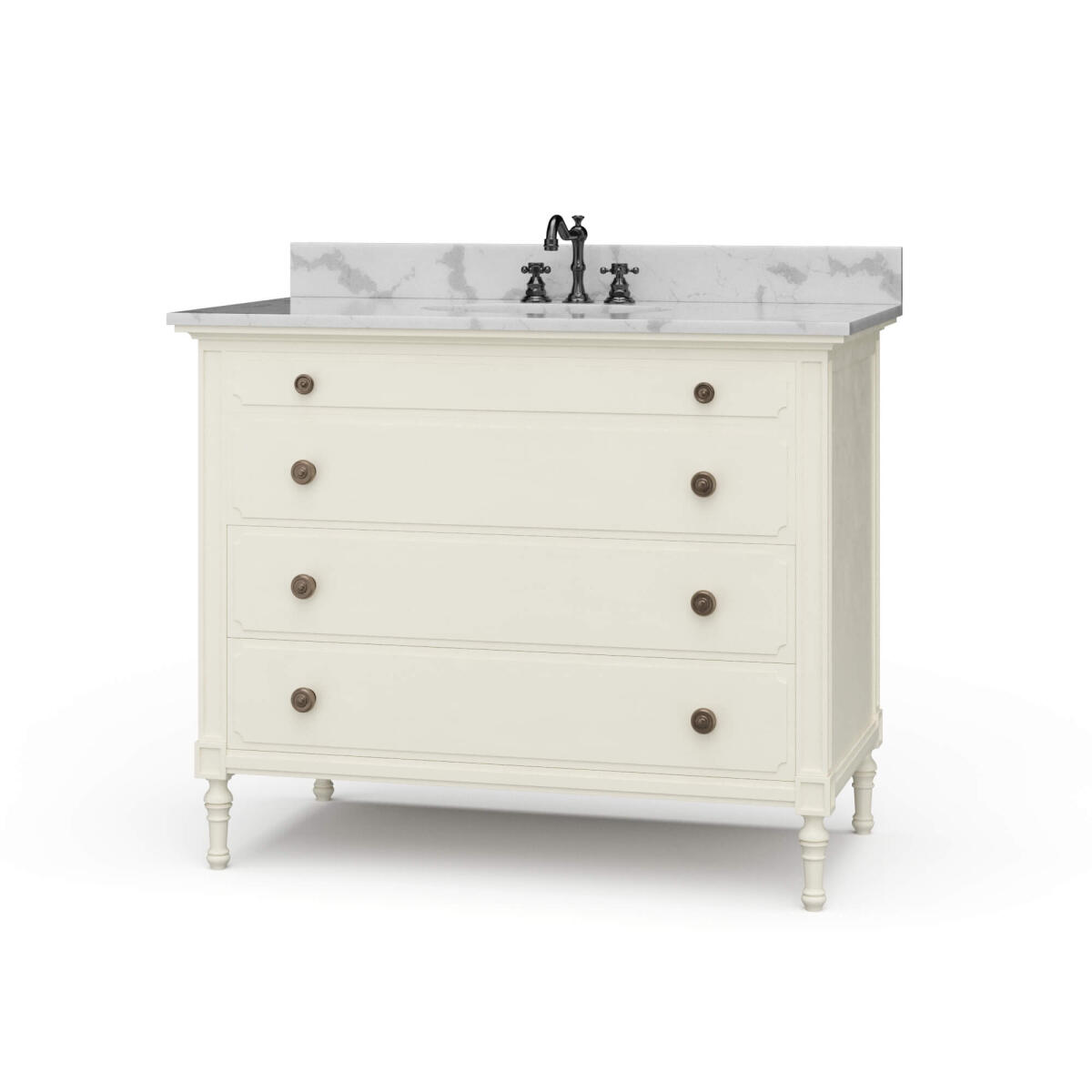 3e5d8e6b81df7e80ad5e5e545ac49360 Carrington Single Vanity W/ Sink & Marble Top - Image 1