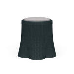 Newport Rattan Round Small Ottoman W/ Cushion