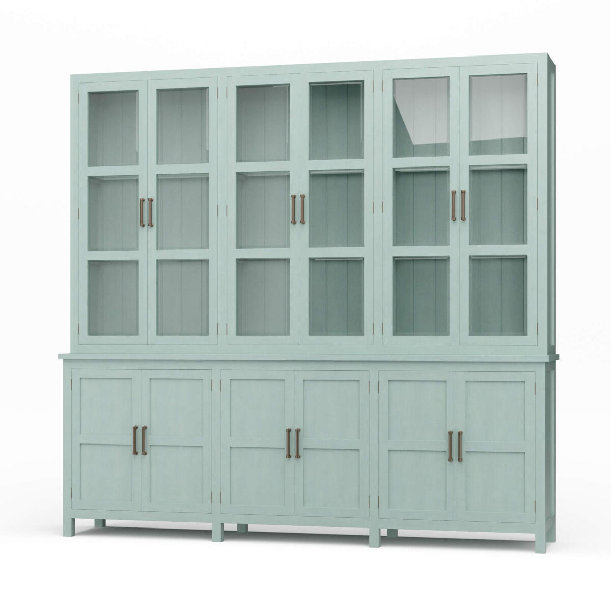 3f9bbaeb1d16ff4940349edd9d281ac4 Madrone 12 Door Display Cabinet W/ Glass Shelves - Image 1