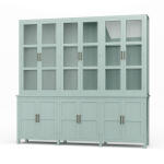 Madrone 12 Door Display Cabinet W/ Glass Shelves