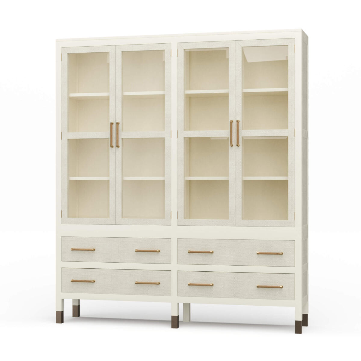 43e700bfb920bffe6df6254ac7d3f454 Kagu 4 Door Tall Cabinet W/ Premium Rattan - Image 1