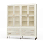 Kagu 4 Door Tall Cabinet W/ Premium Rattan