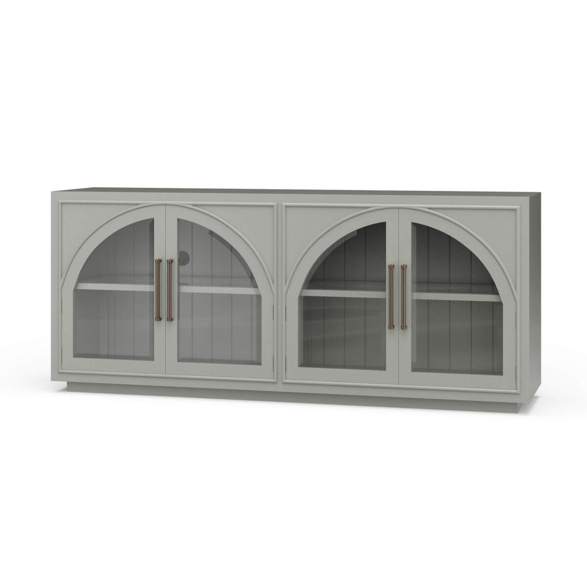 4765e0151f452b1a9ca233e8db47582c Vannes 4 Door Sideboard W/ Glass Shelves - Image 1