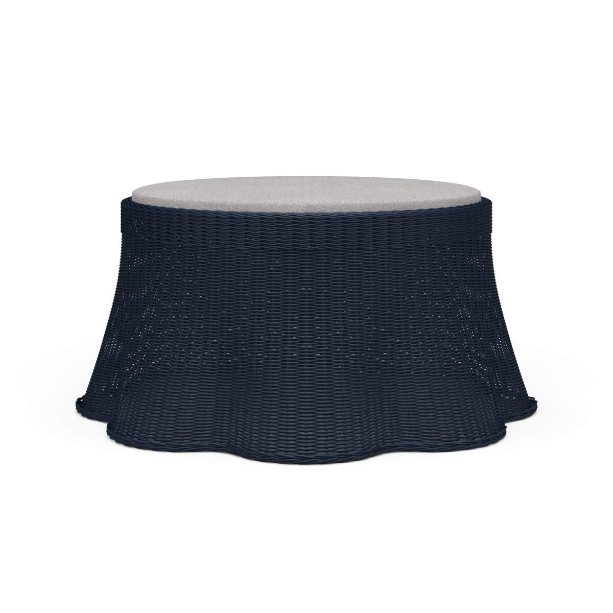 4ab72467ff76510eacdf2bf04dce0689 Newport Rattan Ottoman W/ Cushion - Image 1