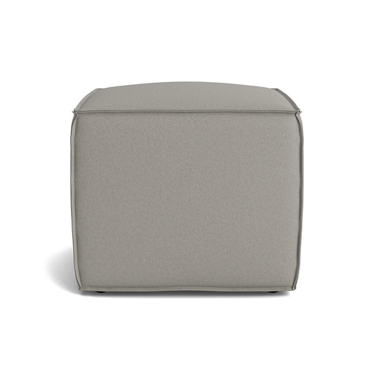 4c0bc518cc75664385feca86cd6801e4 Rhonda Square Leather Ottoman - Image 1