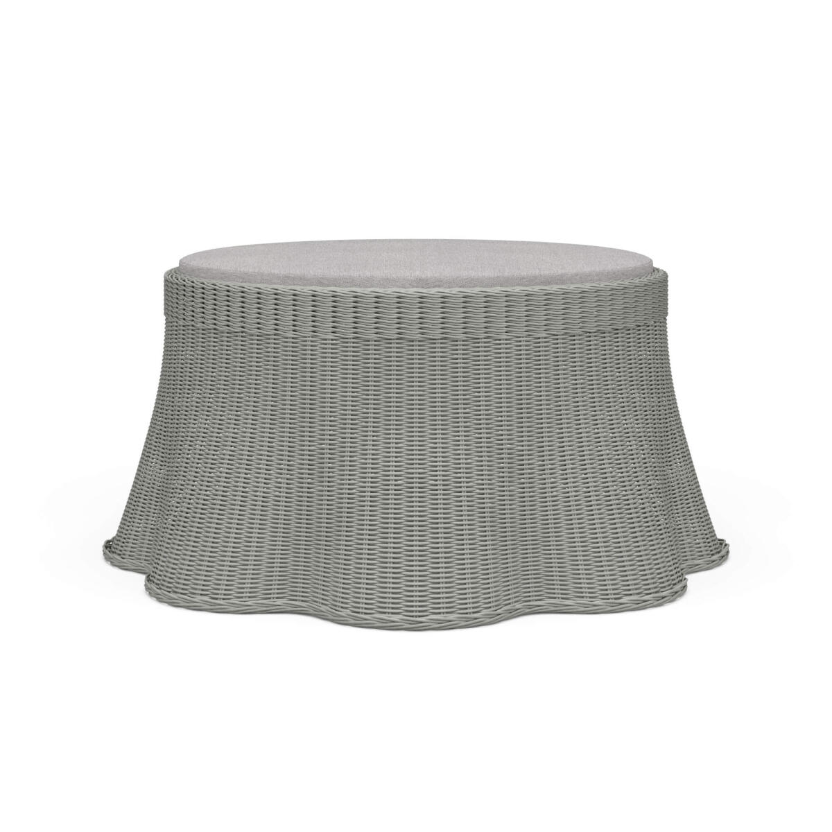 Newport Rattan Ottoman W/ Cushion Ottomans & Poufs Bramble 2 Newport Rattan Ottoman W/ Cushion Ottomans & Poufs Bramble 2