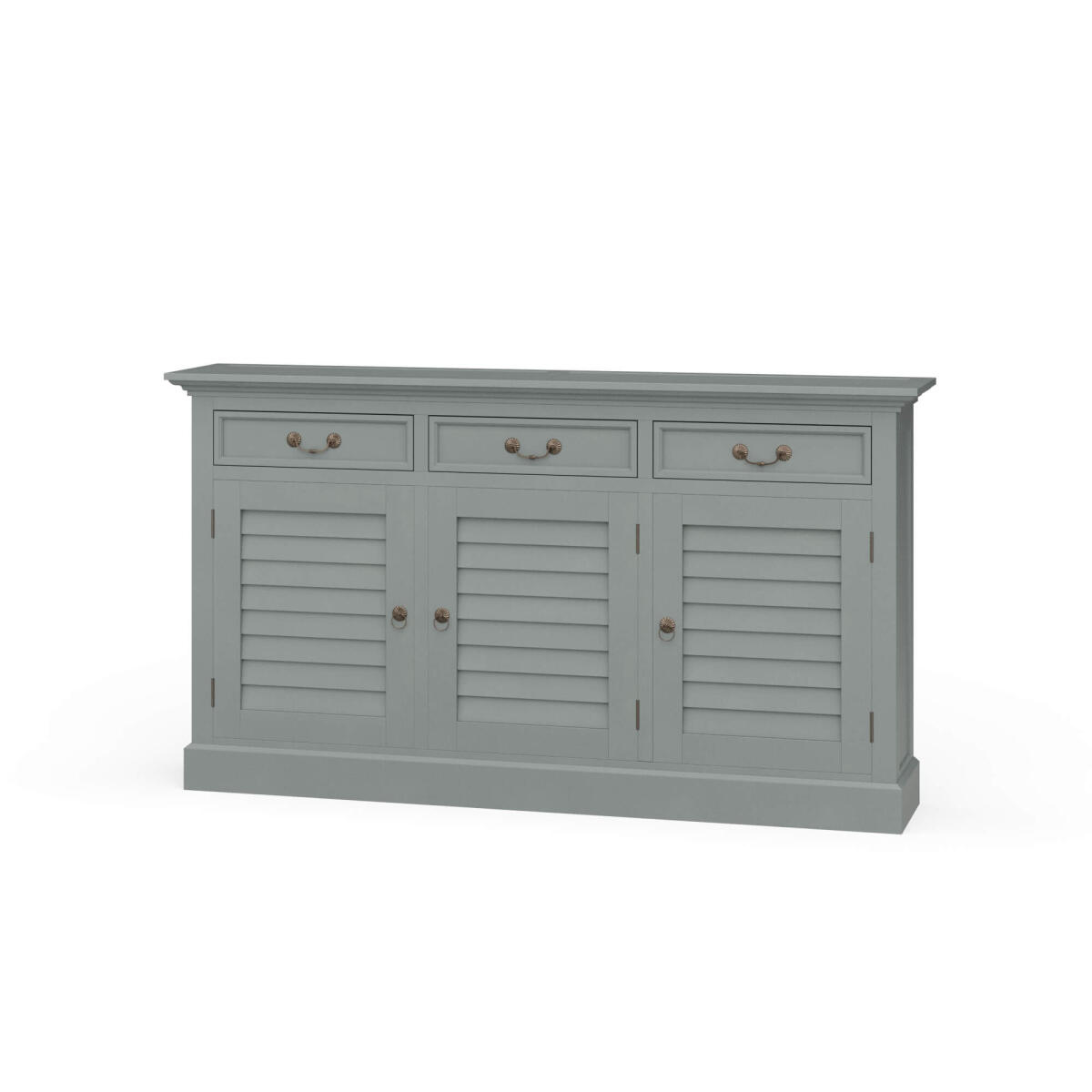 Narrow Shutter 3 Door Sideboard Dining Storage Blue 2 Narrow Shutter 3 Door Sideboard Dining Storage Blue 2