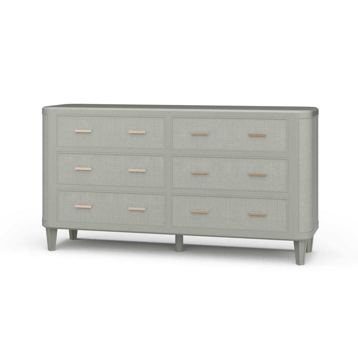 4dadce8d0cc93164b57b17c1bc40bbce Lexington 6 Drawer Dresser W/ Rattan - Image 1