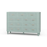 Lexington 9 Drawer Dresser W/ Rattan