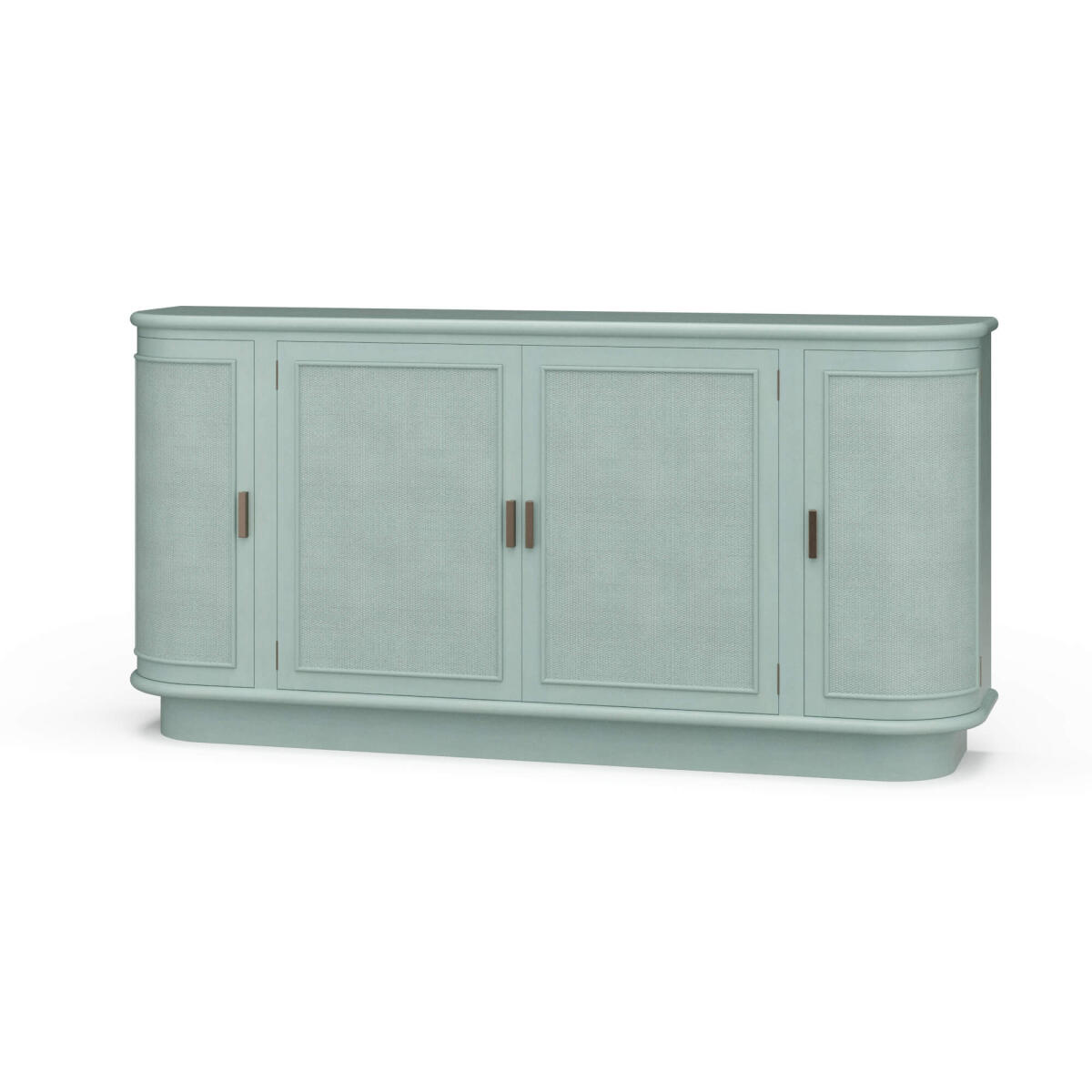 5141b1aa21d28e15022f0455dc0ac741 Dakota Oval 4 Door Sideboard W/ Rattan Panels - Image 1