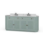 Kraton Oval Double Vanity W/ Sink & Marble Top