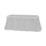 Newport Rattan Rectangular Ottoman W/ Cushion
