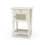 Montego Square End Table W/ Drawer & Rattan Door