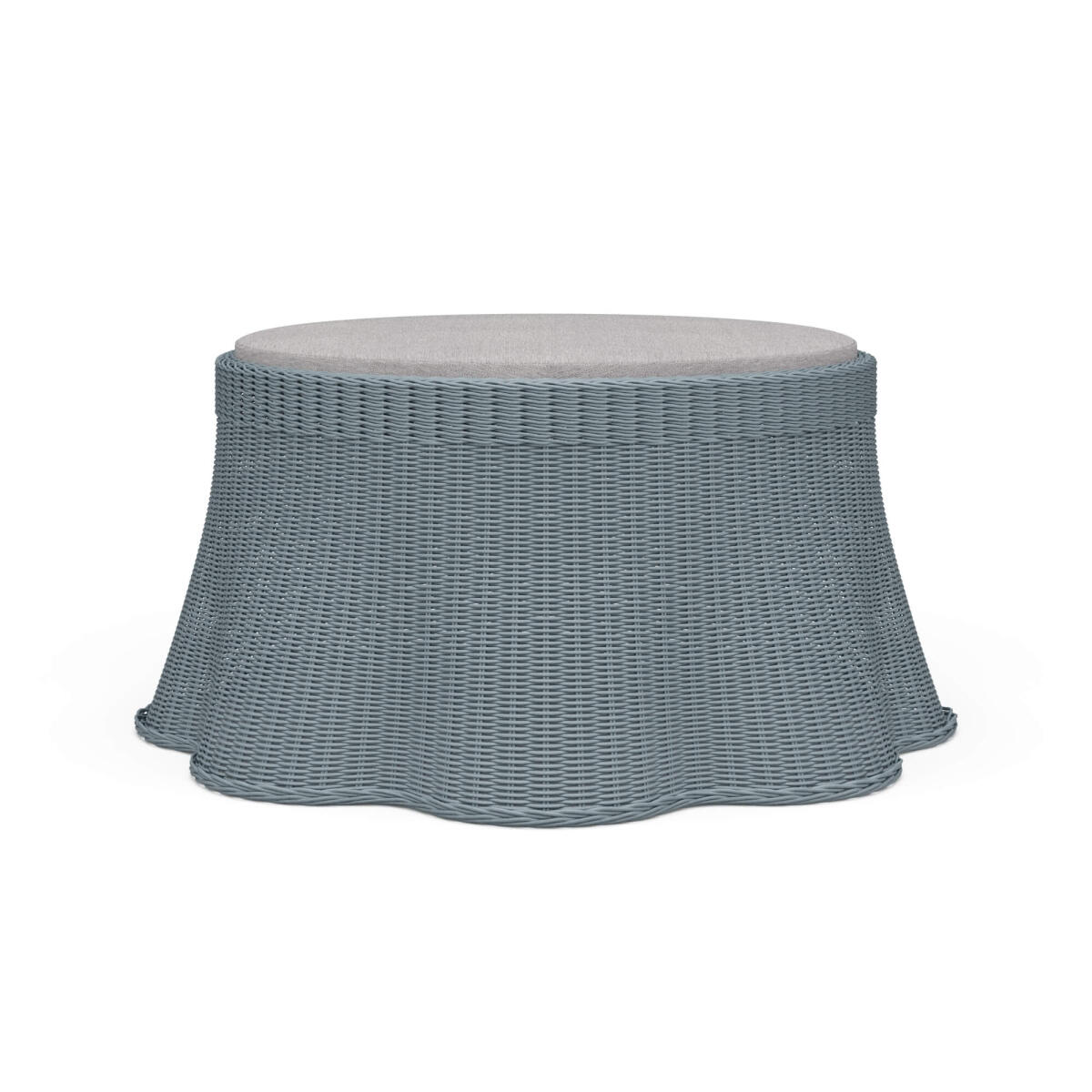 56d409d9e30d0b6050e31807e4a6b35f Newport Rattan Ottoman W/ Cushion - Image 1