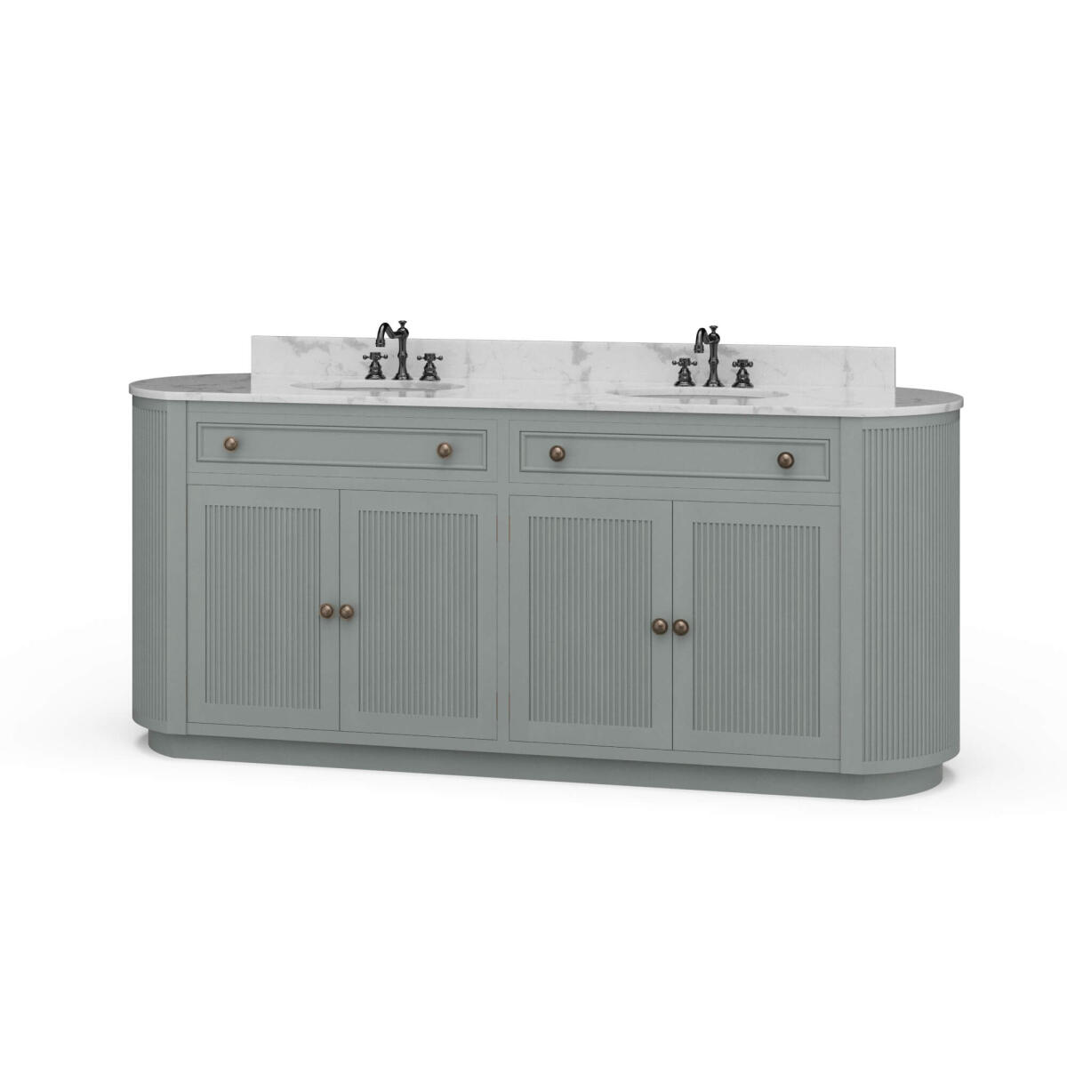590c7548024131a9f4fb7a95c88ebb02 Kraton Oval Double Vanity W/ Sink & Marble Top - Image 1