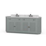 Kraton Oval Double Vanity W/ Sink & Marble Top