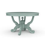 Mandolin Dining Table W/ Solid Hardwood Top