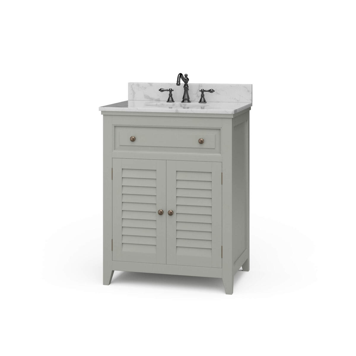 5b62776dee1cdb9634a5a042942e4a70 Shutter Vanity W/ Sink & Marble Top - Image 1