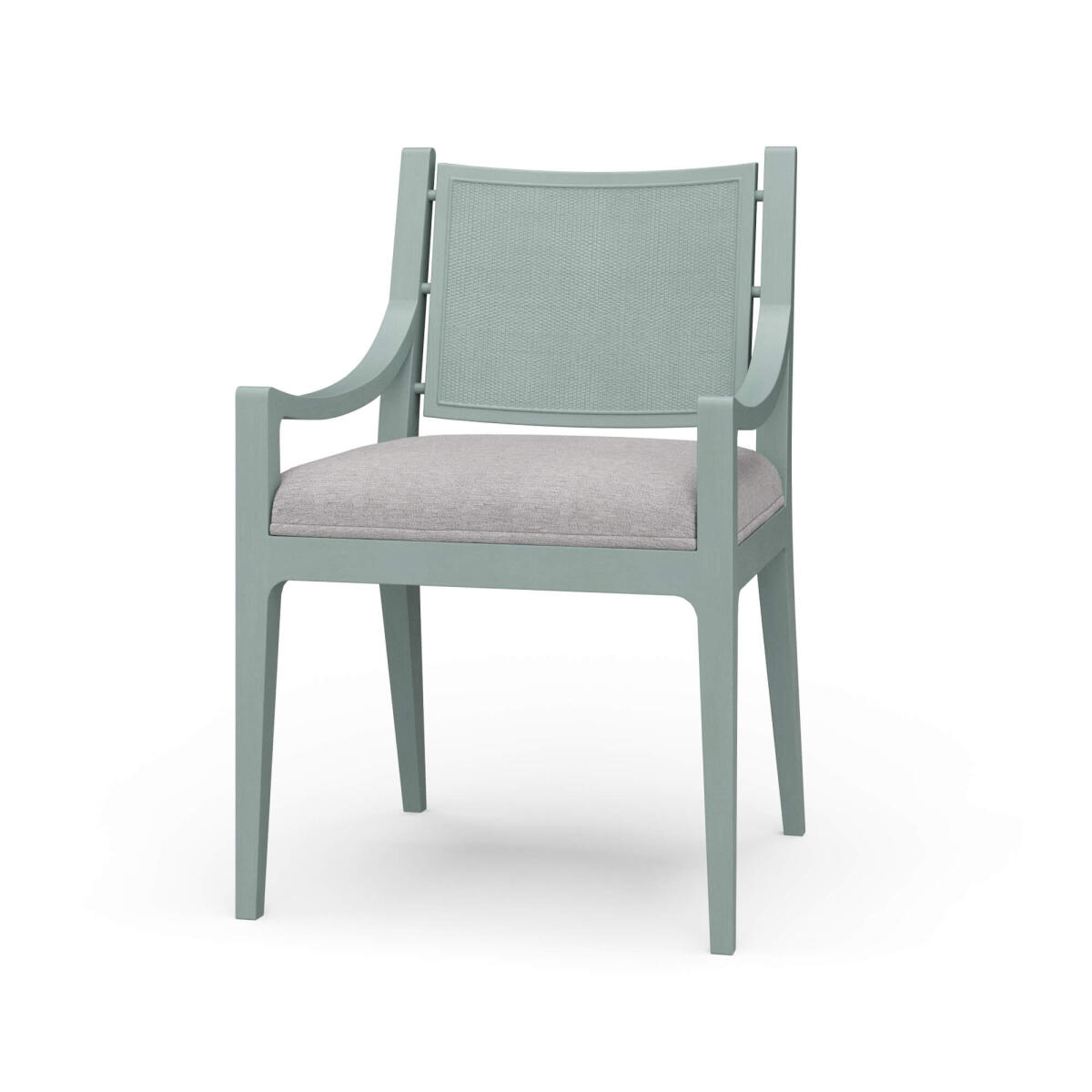 61c255f0bd38218d2411cda8216a05f4 Milano Dining Chair W/ Upholstered Seat & Rattan Back - Image 1