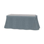 Newport Rattan Rectangular Ottoman W/ Cushion
